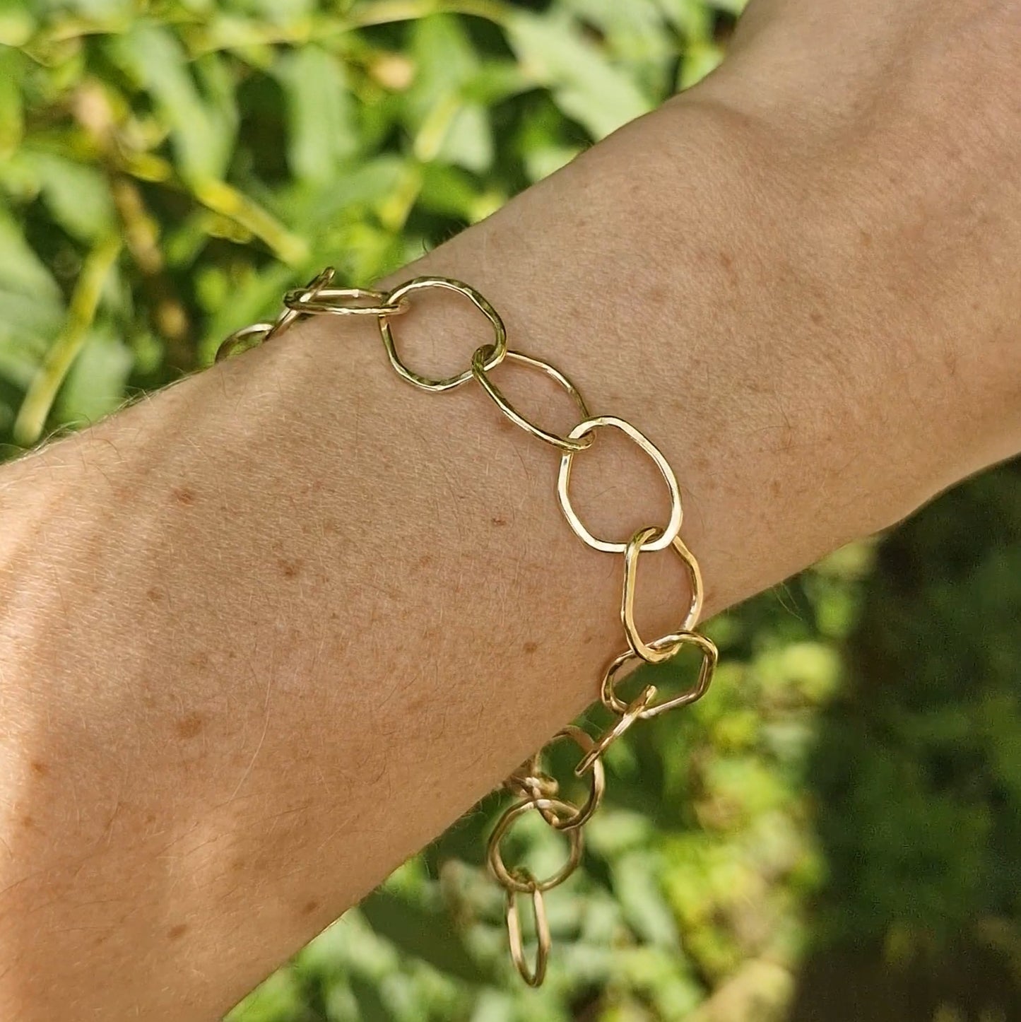 9ct Solid Gold Ripple Paperclip Bracelet