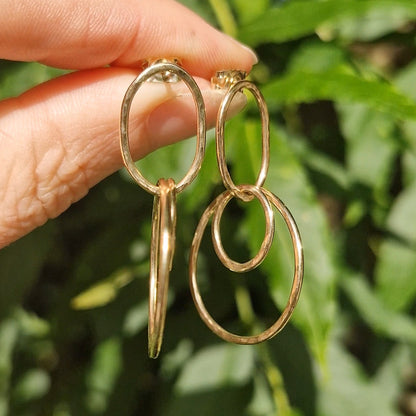 Nature's 9ct Gold Embrace Earrings