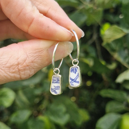 Unique Pottery Hoop Earrings no.2