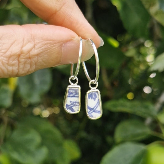 Unique Pottery Hoop Earrings no.2