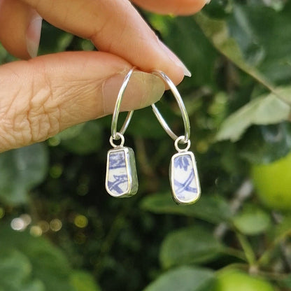 Unique Pottery Hoop Earrings no.2