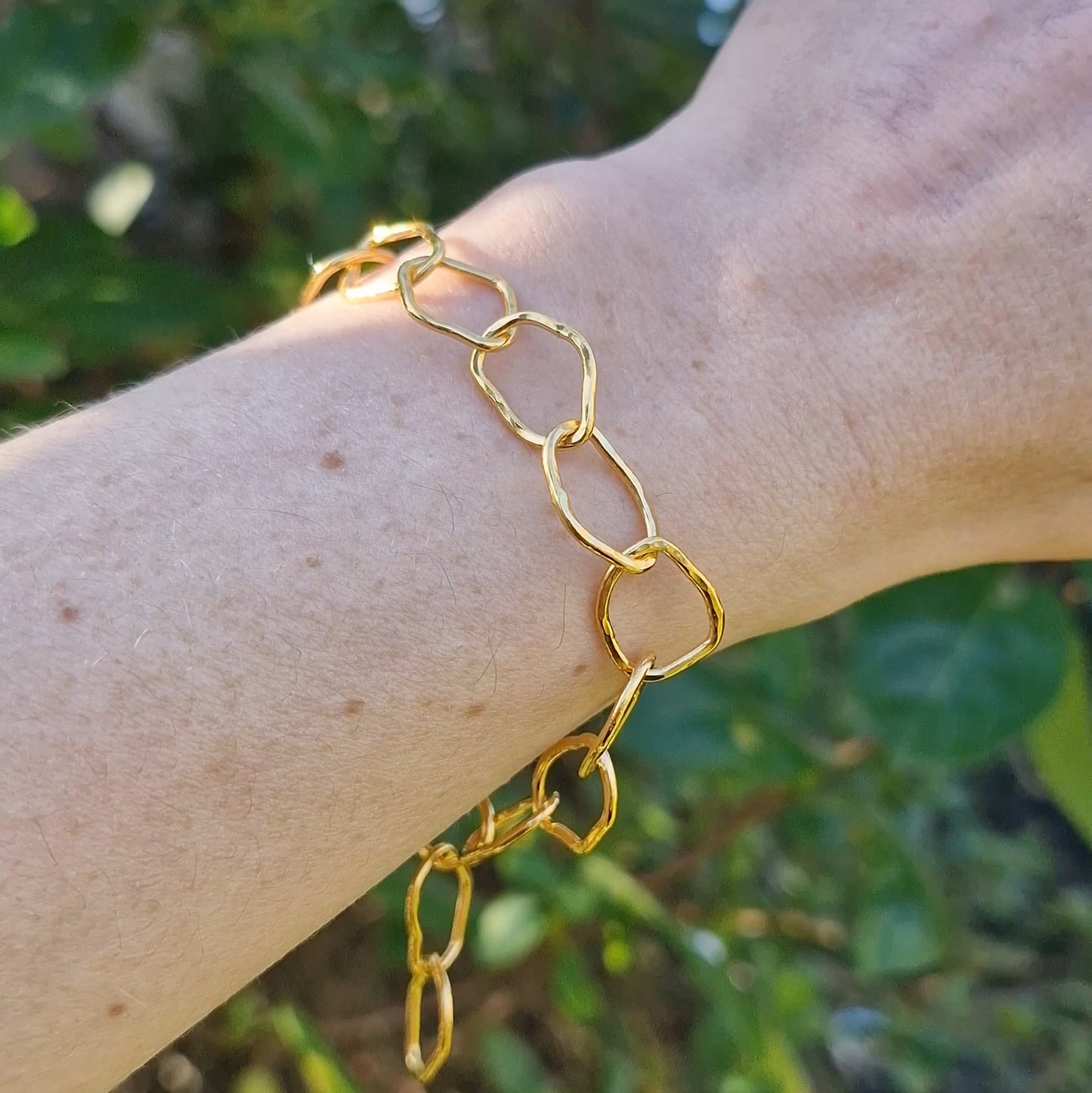 Ripple Paperclip Bracelet - Gold Vermeil