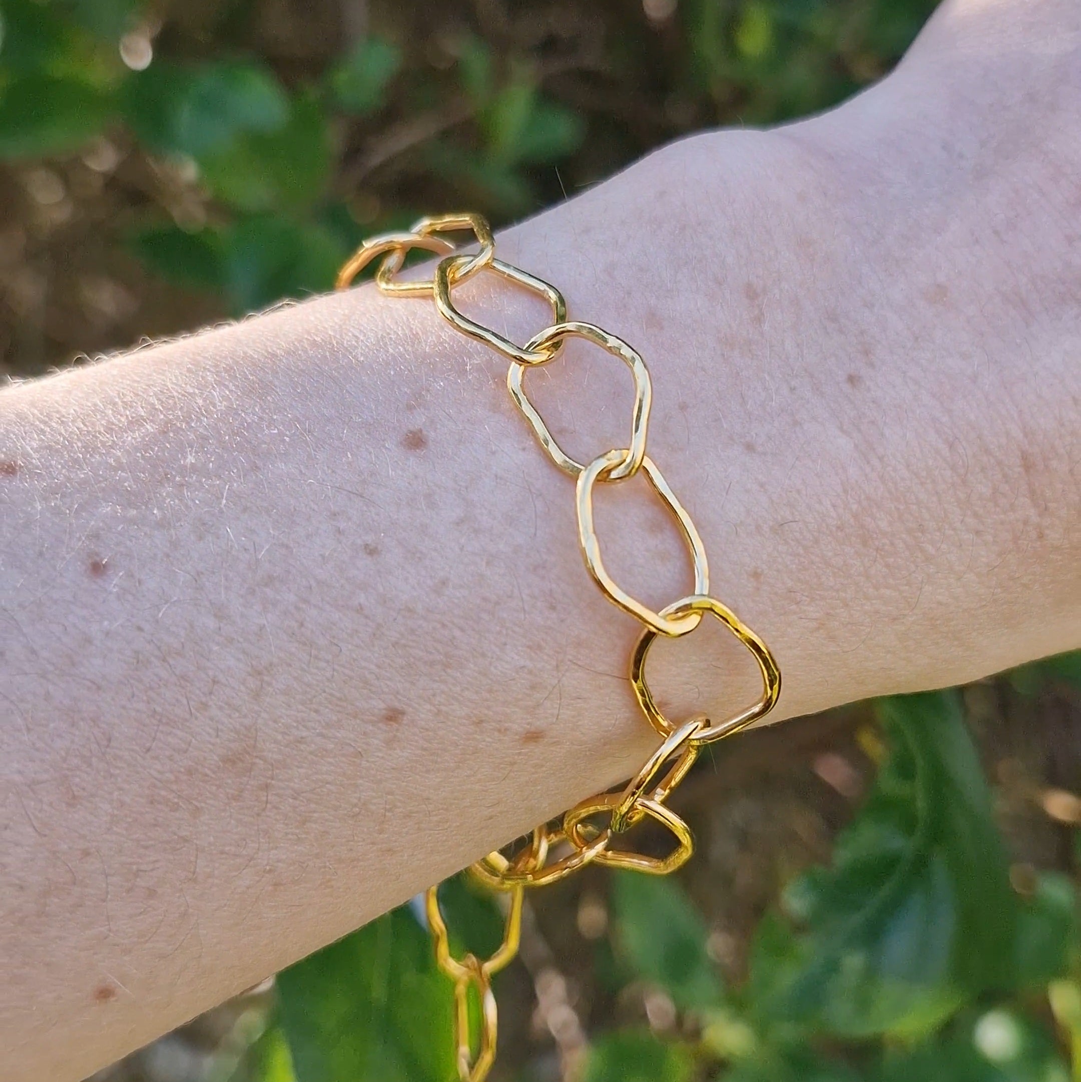 Ripple Paperclip Bracelet - Gold Vermeil