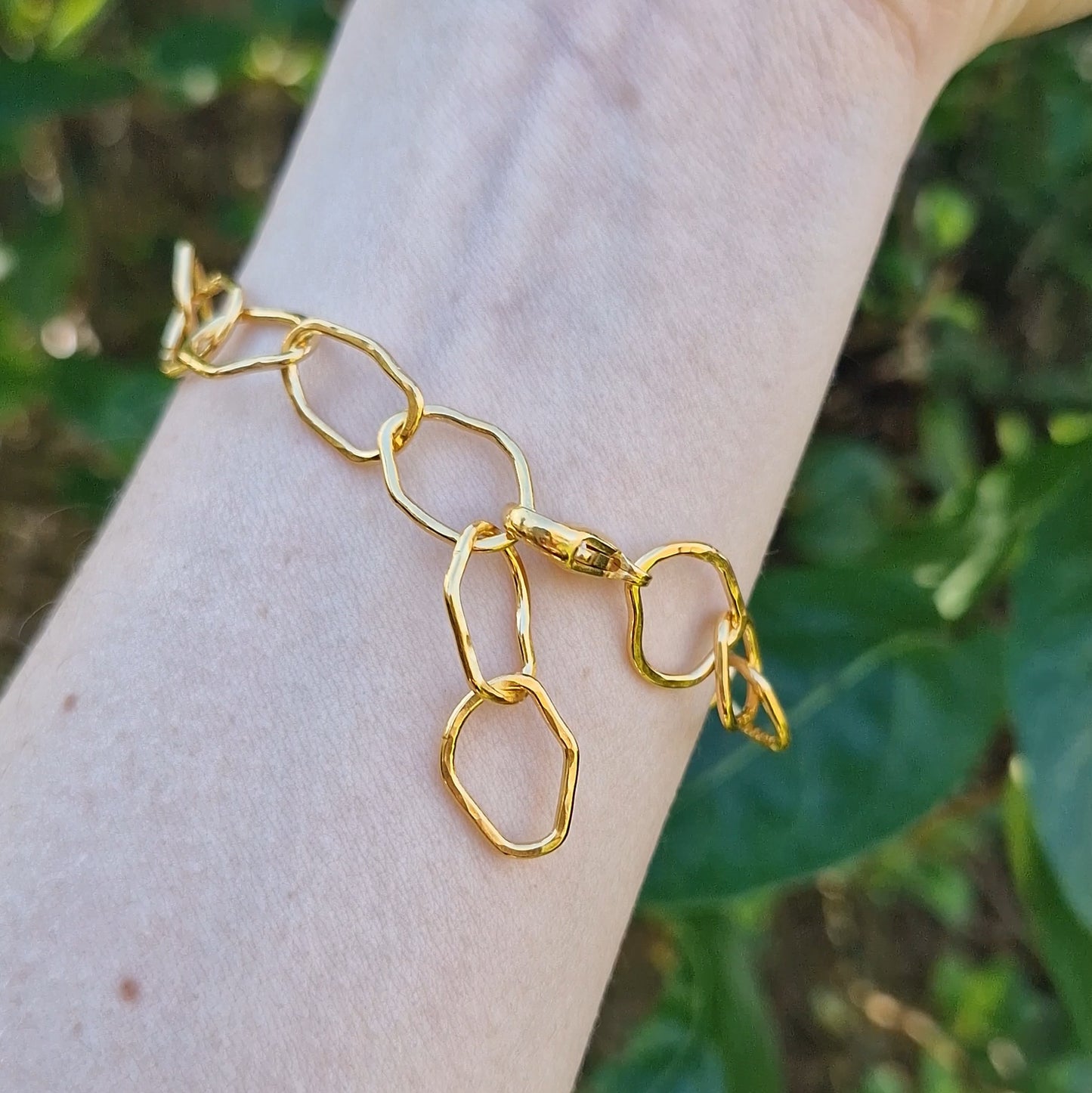 Ripple Paperclip Bracelet - Gold Vermeil