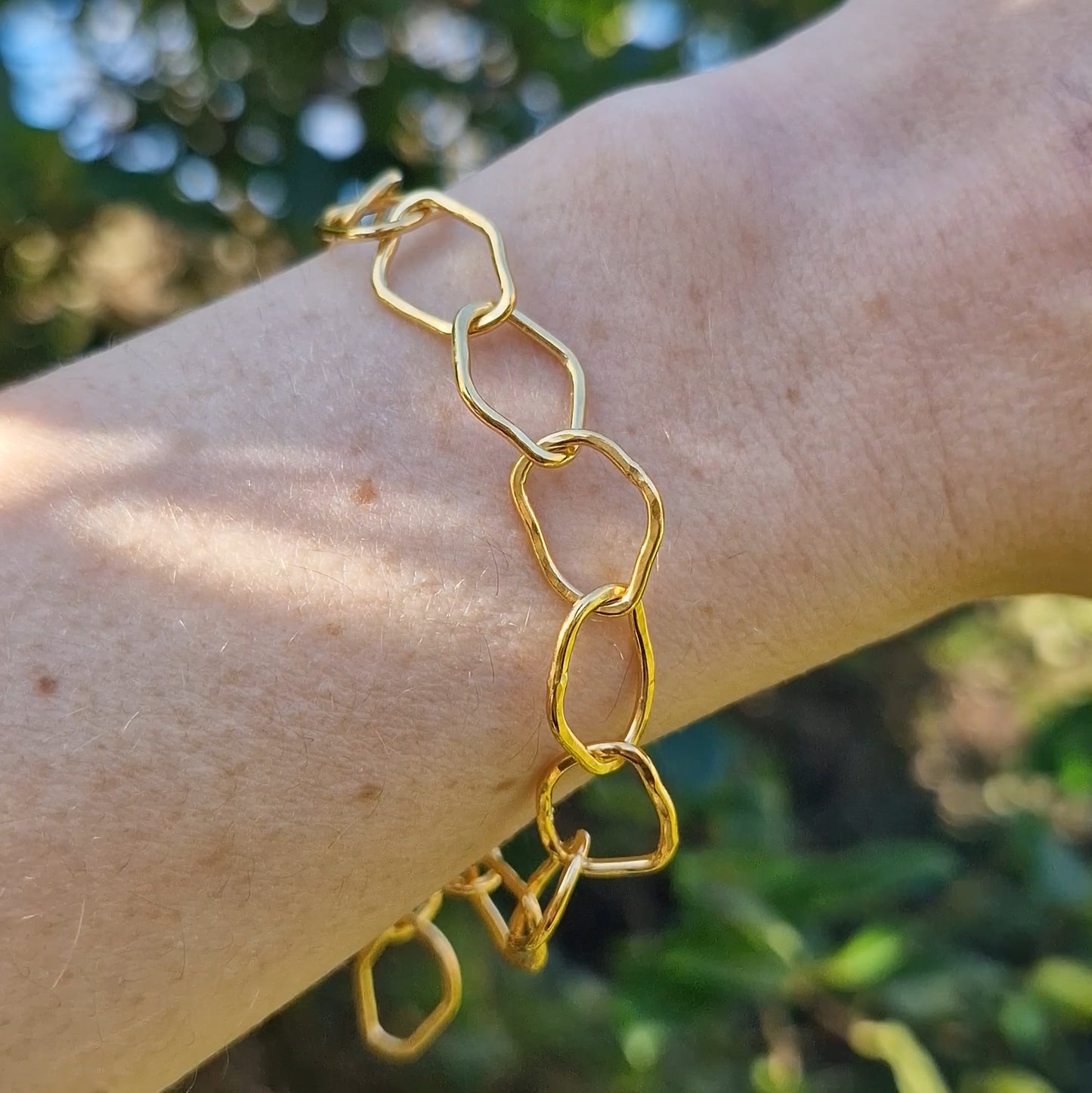 Ripple Paperclip Bracelet - Gold Vermeil