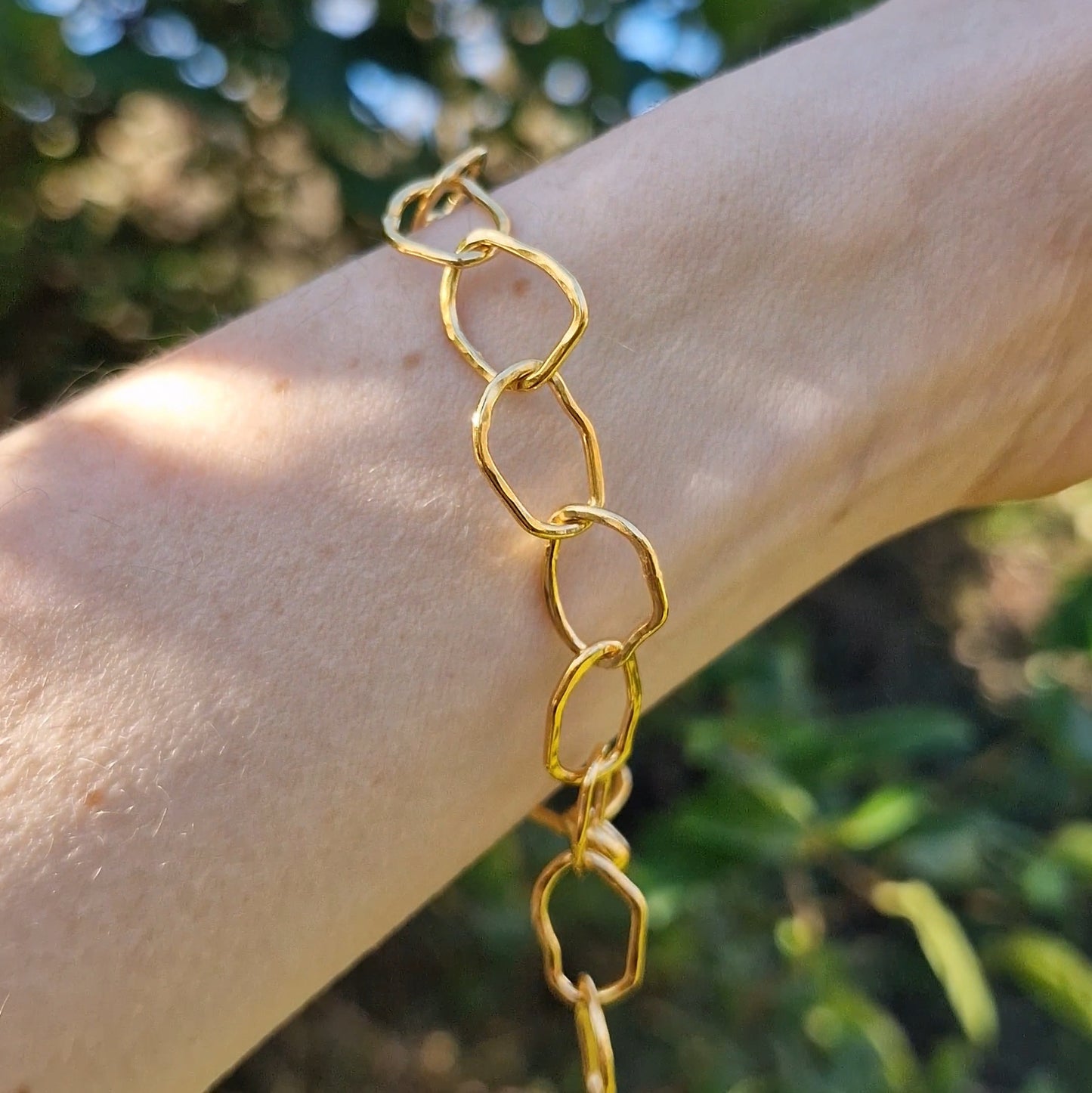 Ripple Paperclip Bracelet - Gold Vermeil