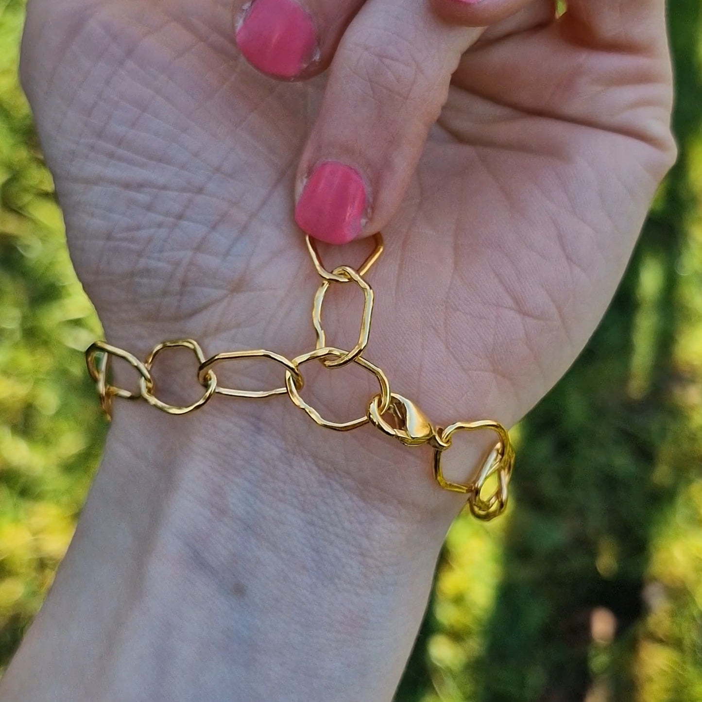 Ripple Paperclip Bracelet - Gold Vermeil