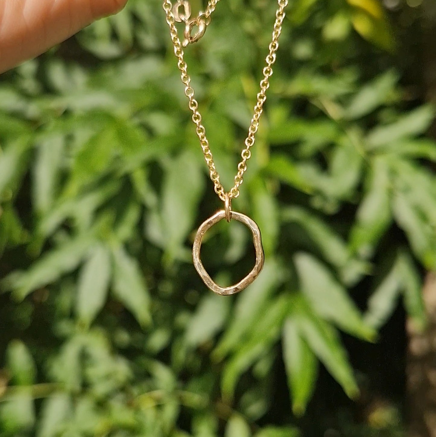 9ct Solid Gold Ripple Necklace