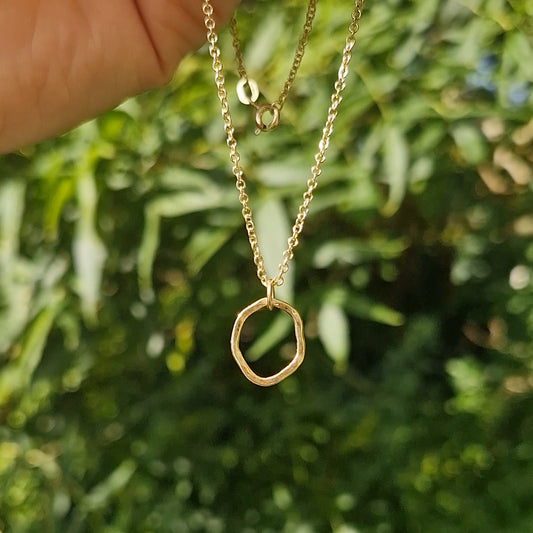 9ct Solid Gold Ripple Necklace