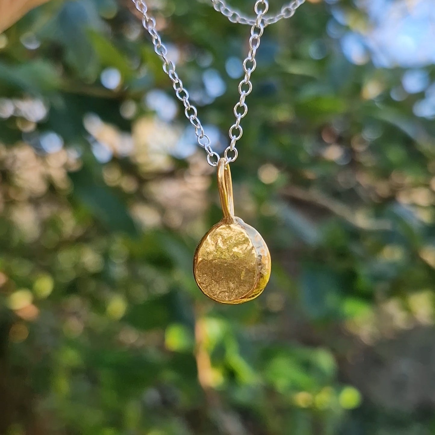 Pebble Pendant (no chain) - Gold Vermeil