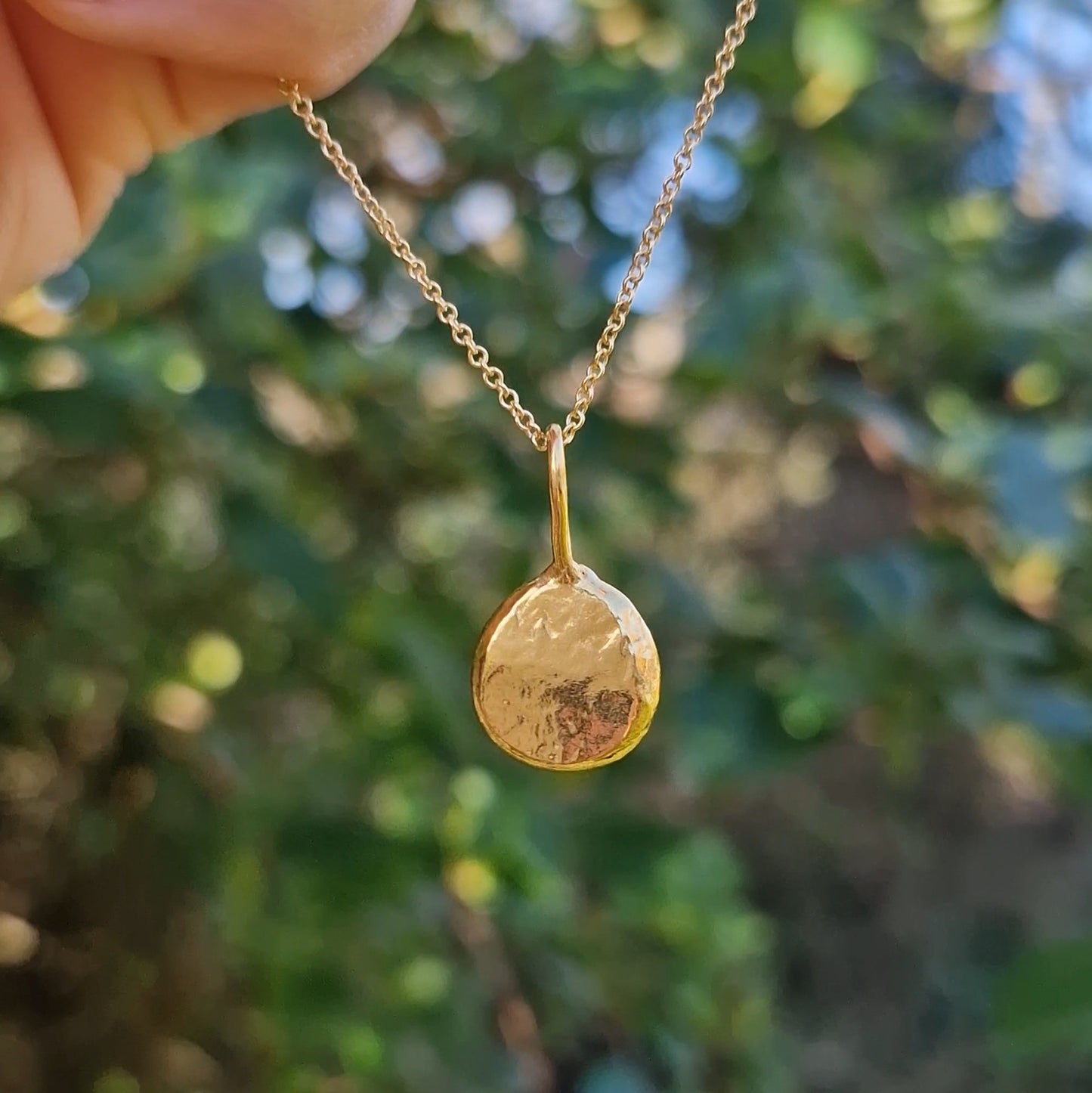 Pebble Pendant (no chain) - Gold Vermeil