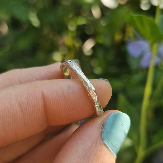Molten Wave Skinny Stacking Ring