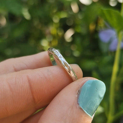 Molten Wave Skinny Stacking Ring