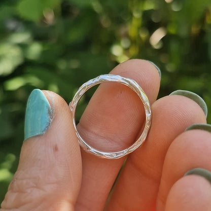 Molten Wave Skinny Stacking Ring