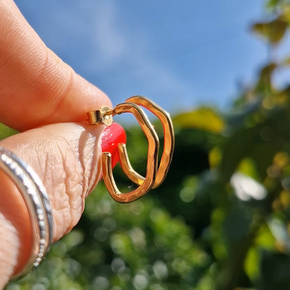 Cloud  Hoops - Gold Vermeil