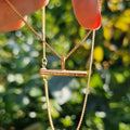 Bark T-bar Necklace - Gold Vermeil