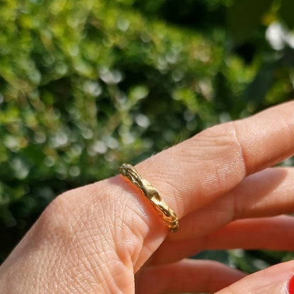 Molten Wave Ring - Gold Vermeil