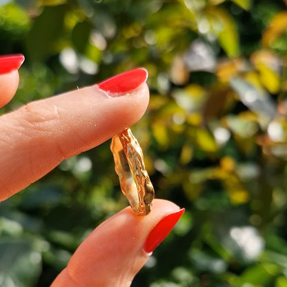 Molten Wave Ring - Gold Vermeil