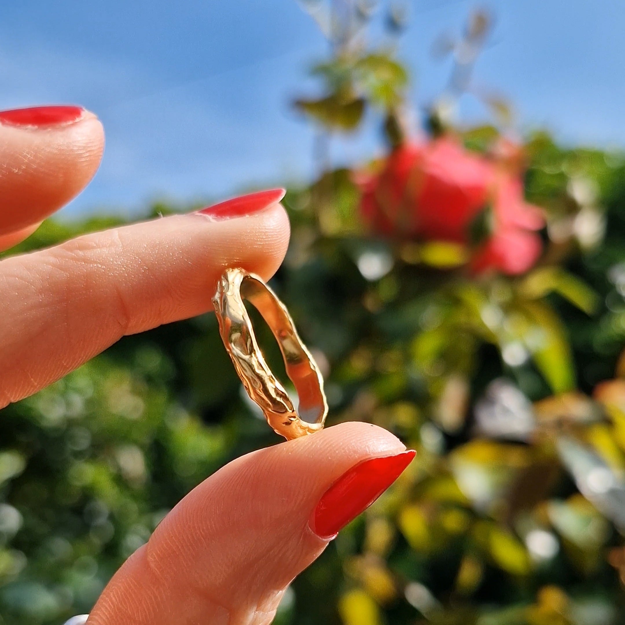 Molten Wave Ring - Gold Vermeil
