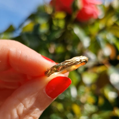 Molten Wave Ring - Gold Vermeil