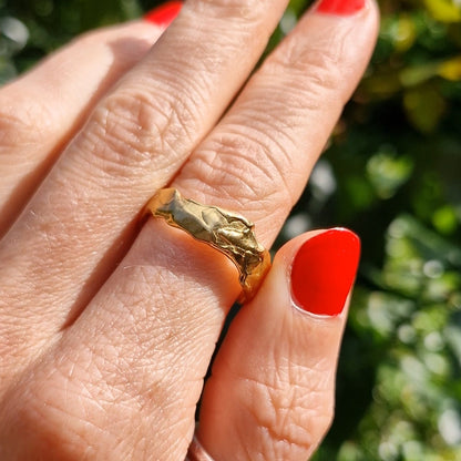 Molten Flow Ring - Gold Vermeil