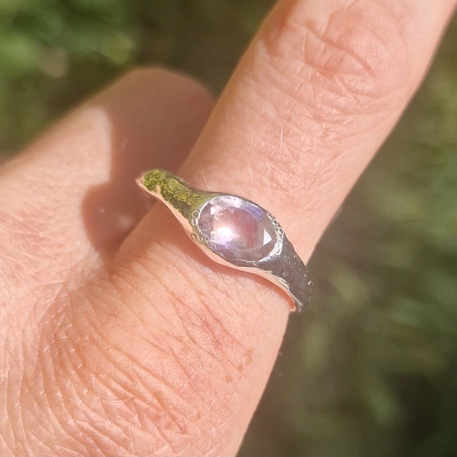 Molten Ametrine Ring - size uk Q 1/2 Scuffed stone (reduced due to slight damage)