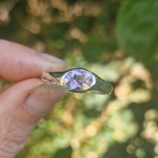 Molten Ametrine Ring - size uk Q 1/2 Scuffed stone (reduced due to slight damage)