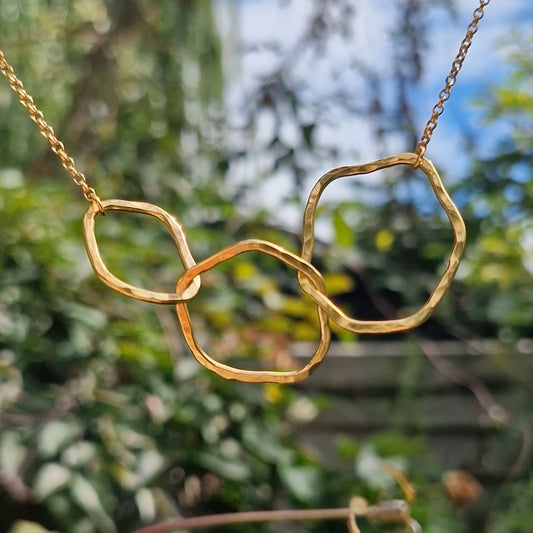 Ripple Trio Necklace ~ Gold Vermeil