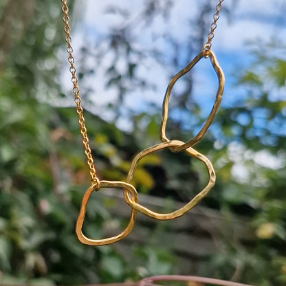 Ripple Trio Necklace ~ Gold Vermeil