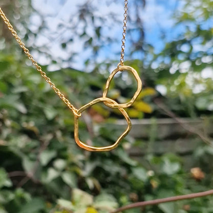 Ripple Duo Necklace ~ Gold Vermeil