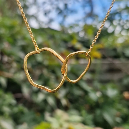 Ripple Duo Necklace ~ Gold Vermeil