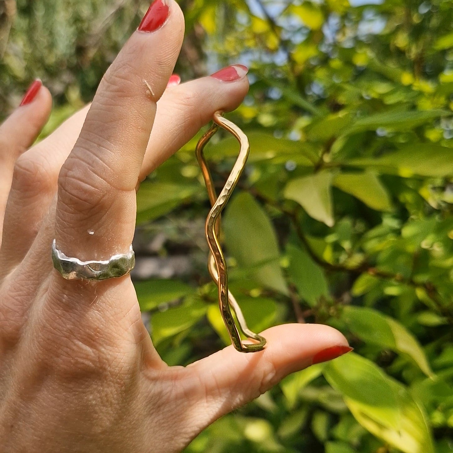 Ripple Flow Bangle - Gold Vermeil