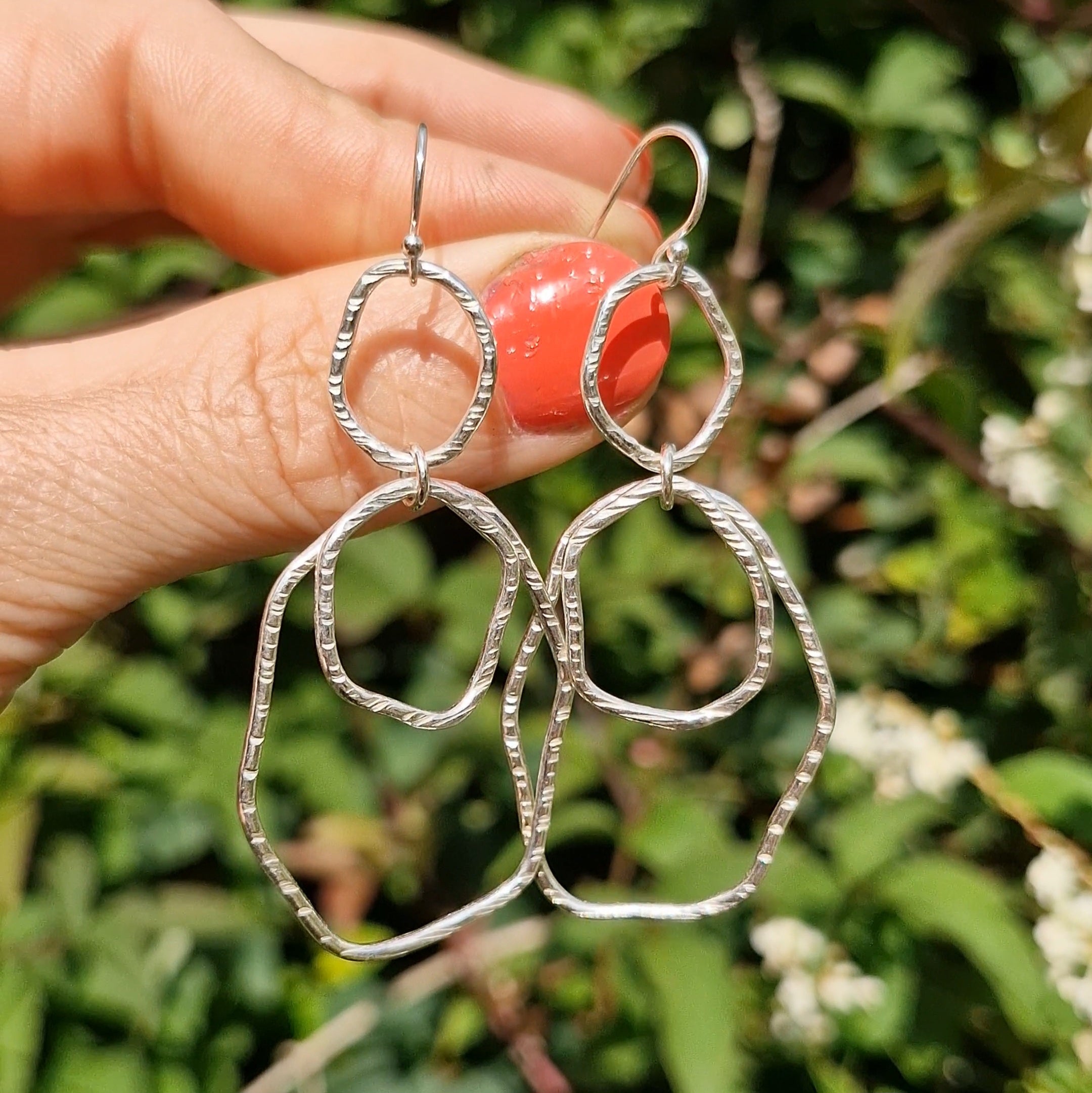 Bark Rainfall Dangle Earrings