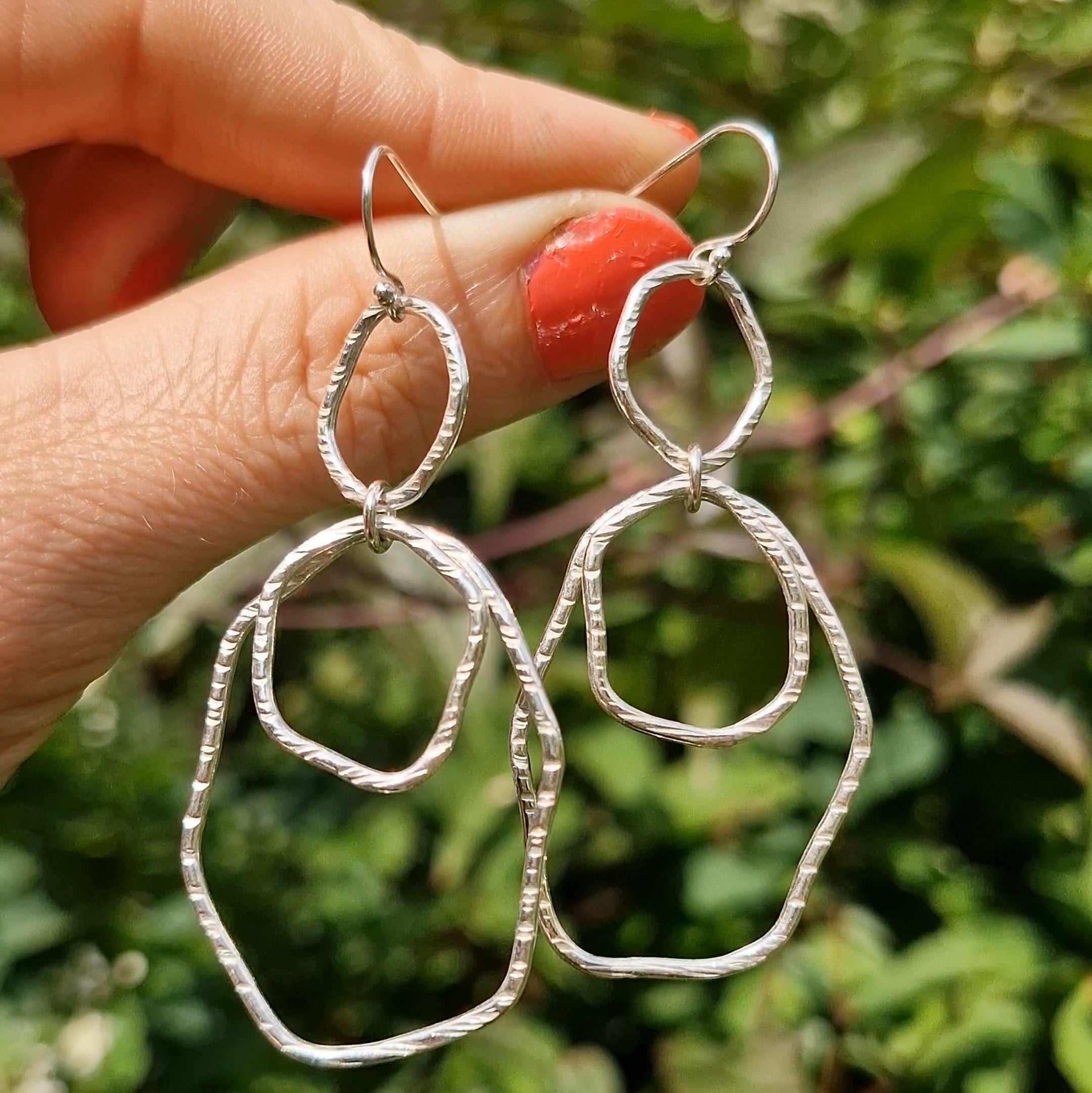 Bark Rainfall Dangle Earrings