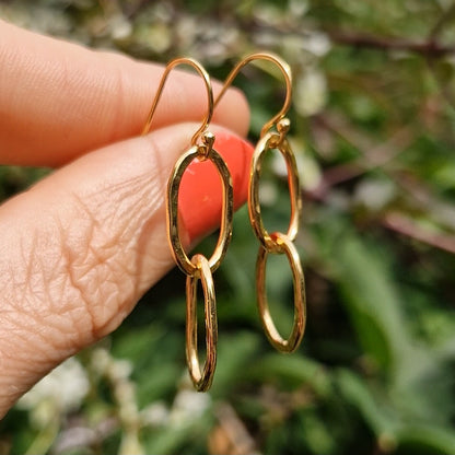 Moonlight Elegance Earrings - Gold Vermeil