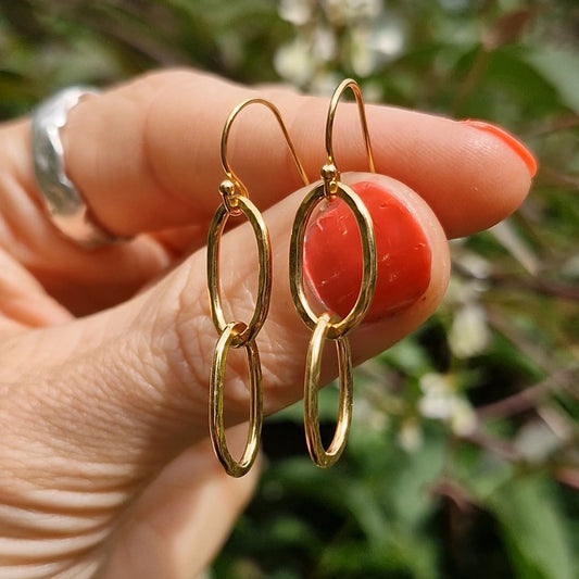 Moonlight Elegance Earrings - Gold Vermeil