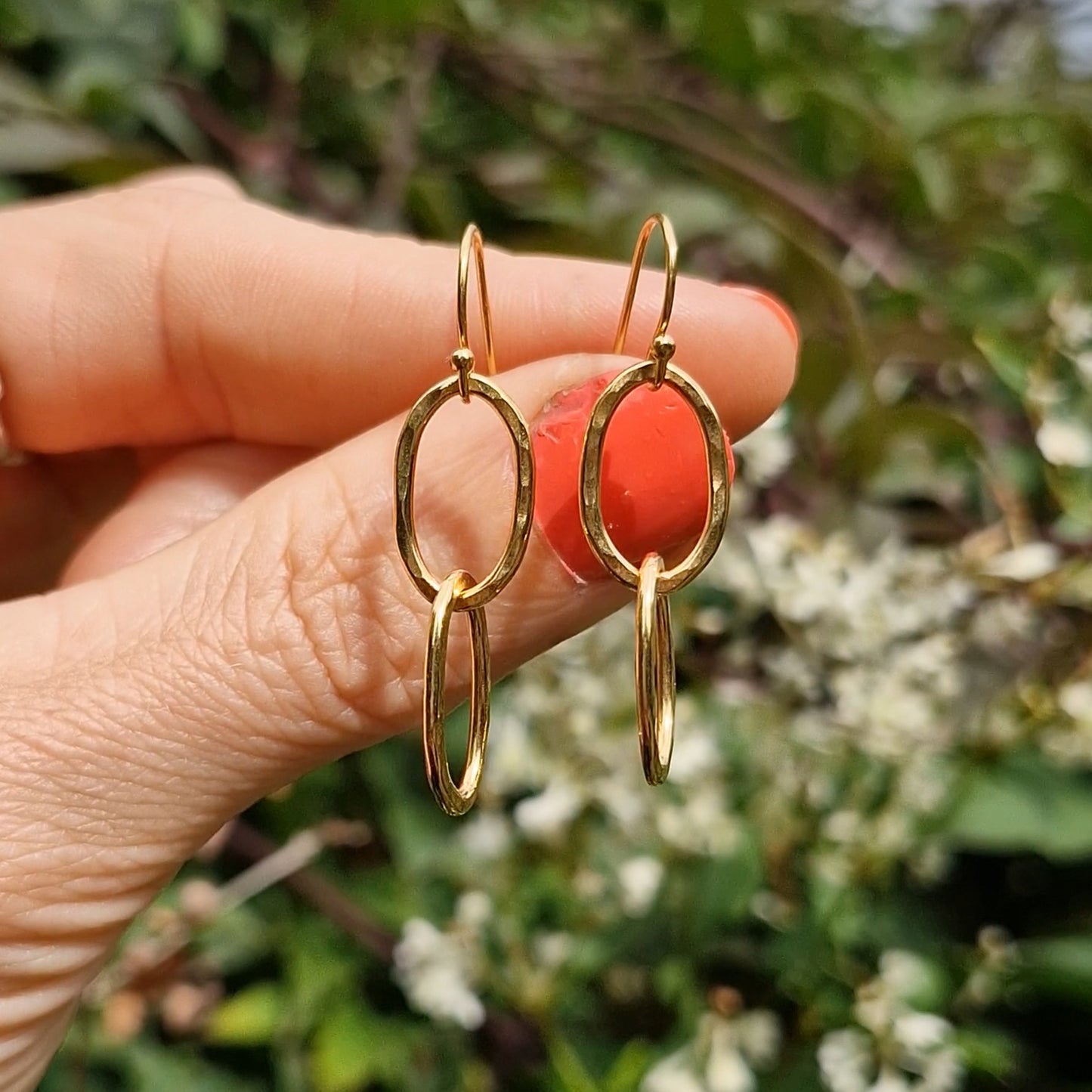 Moonlight Elegance Earrings - Gold Vermeil