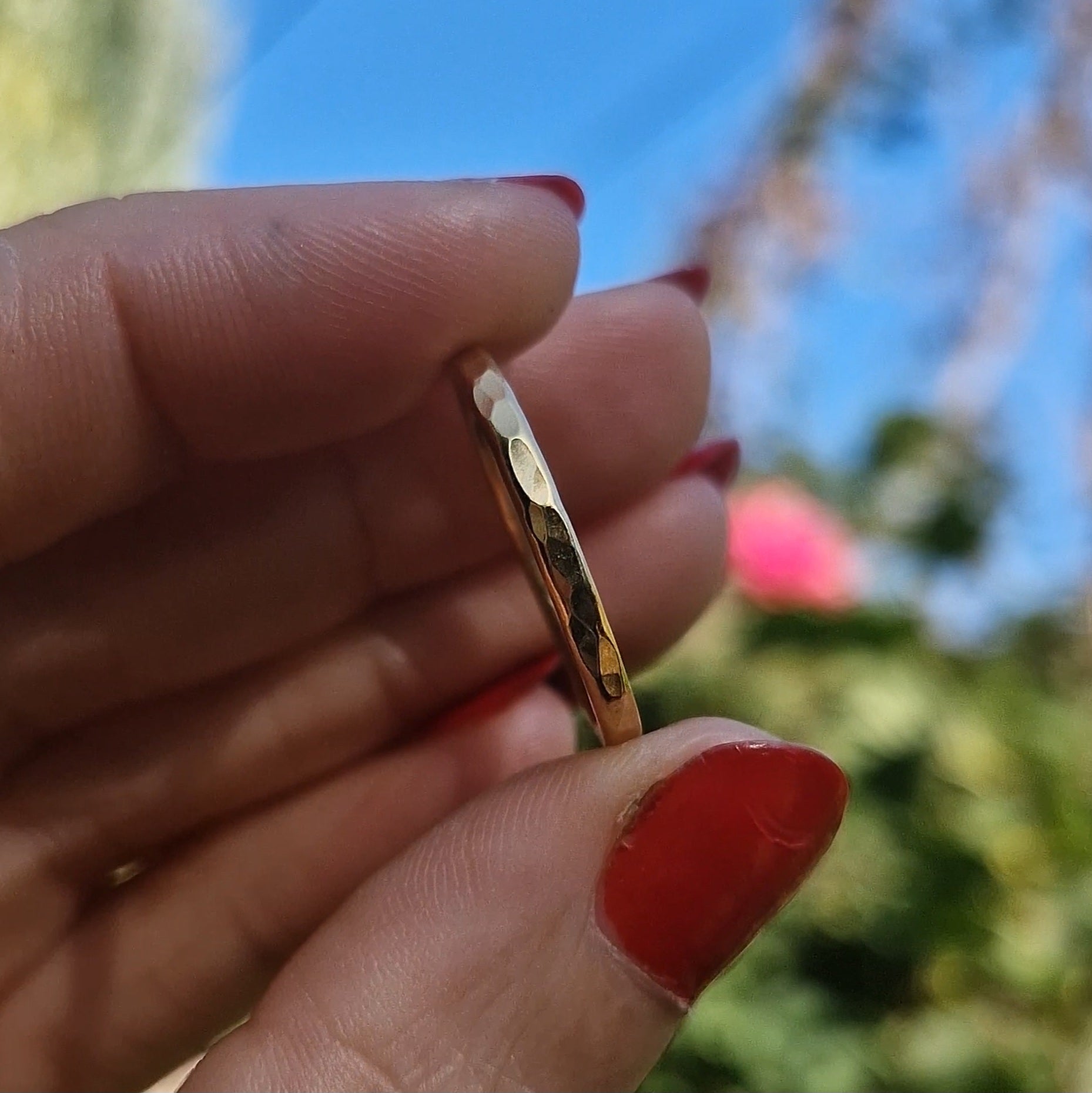 Moonlight Stacking Ring ~ Gold Vermeil