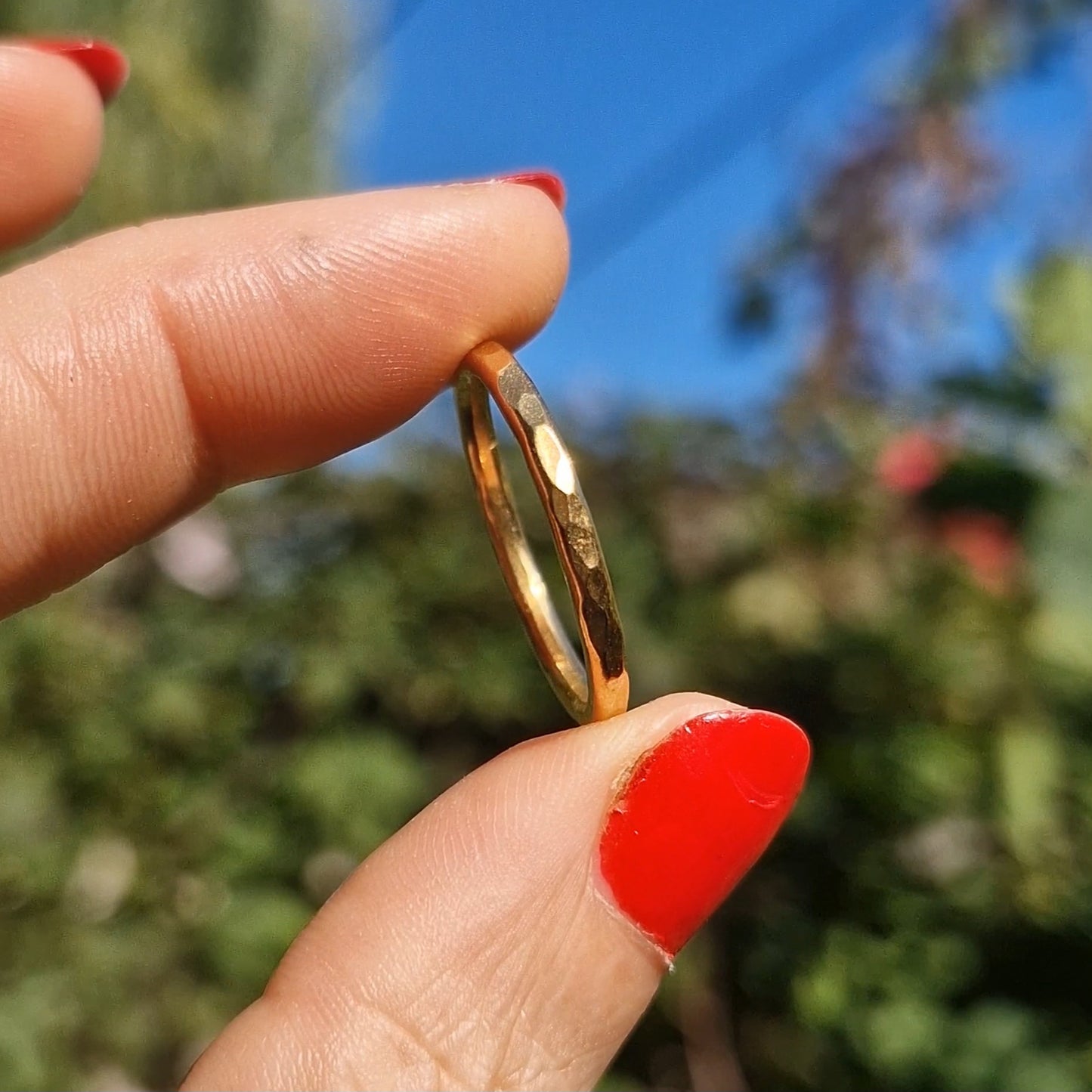 Moonlight Stacking Ring ~ Gold Vermeil