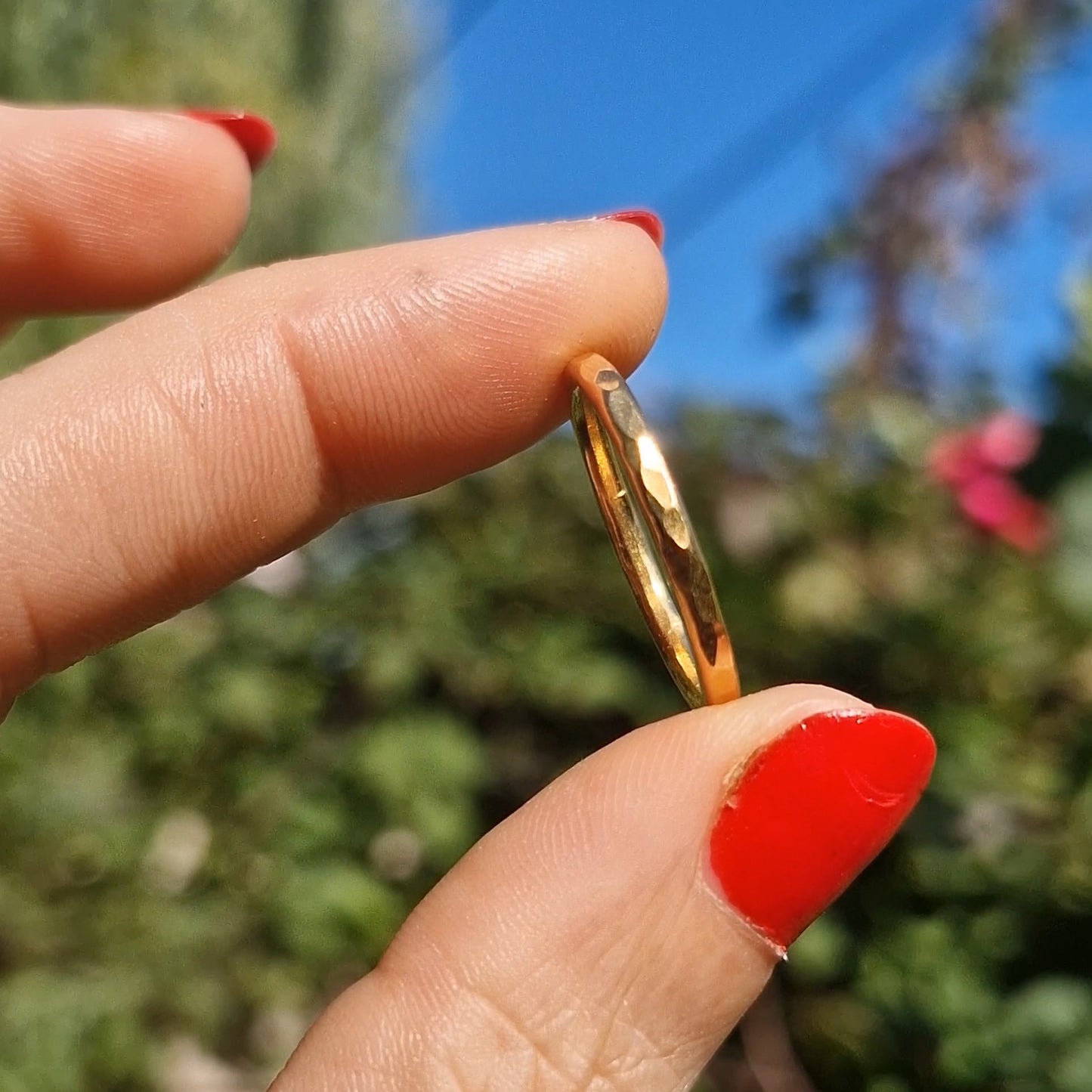 Moonlight Stacking Ring ~ Gold Vermeil