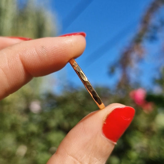 Moonlight Stacking Ring ~ Gold Vermeil