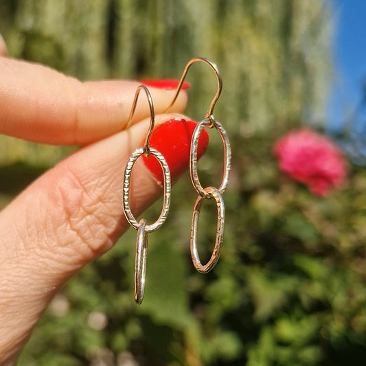 9ct Gold Bark Elegance Earrings