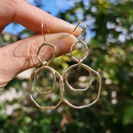 9ct Solid Gold Rainfall Earrings