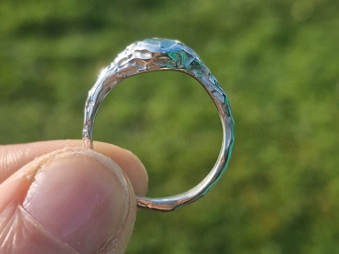 Molten Topaz Heart Ring - Size UK P 1/2