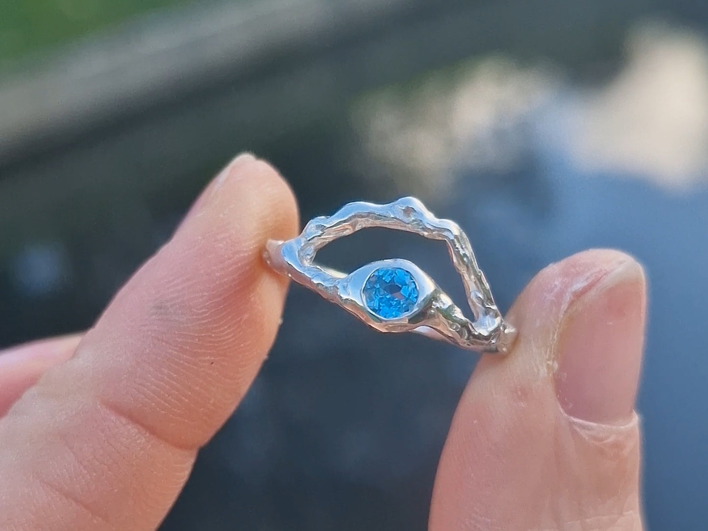 Silver Molten Aura Ring