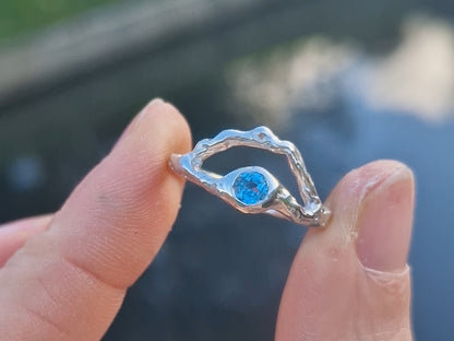 Silver Molten Aura Ring