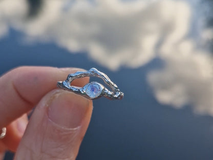 Silver Molten Aura Ring