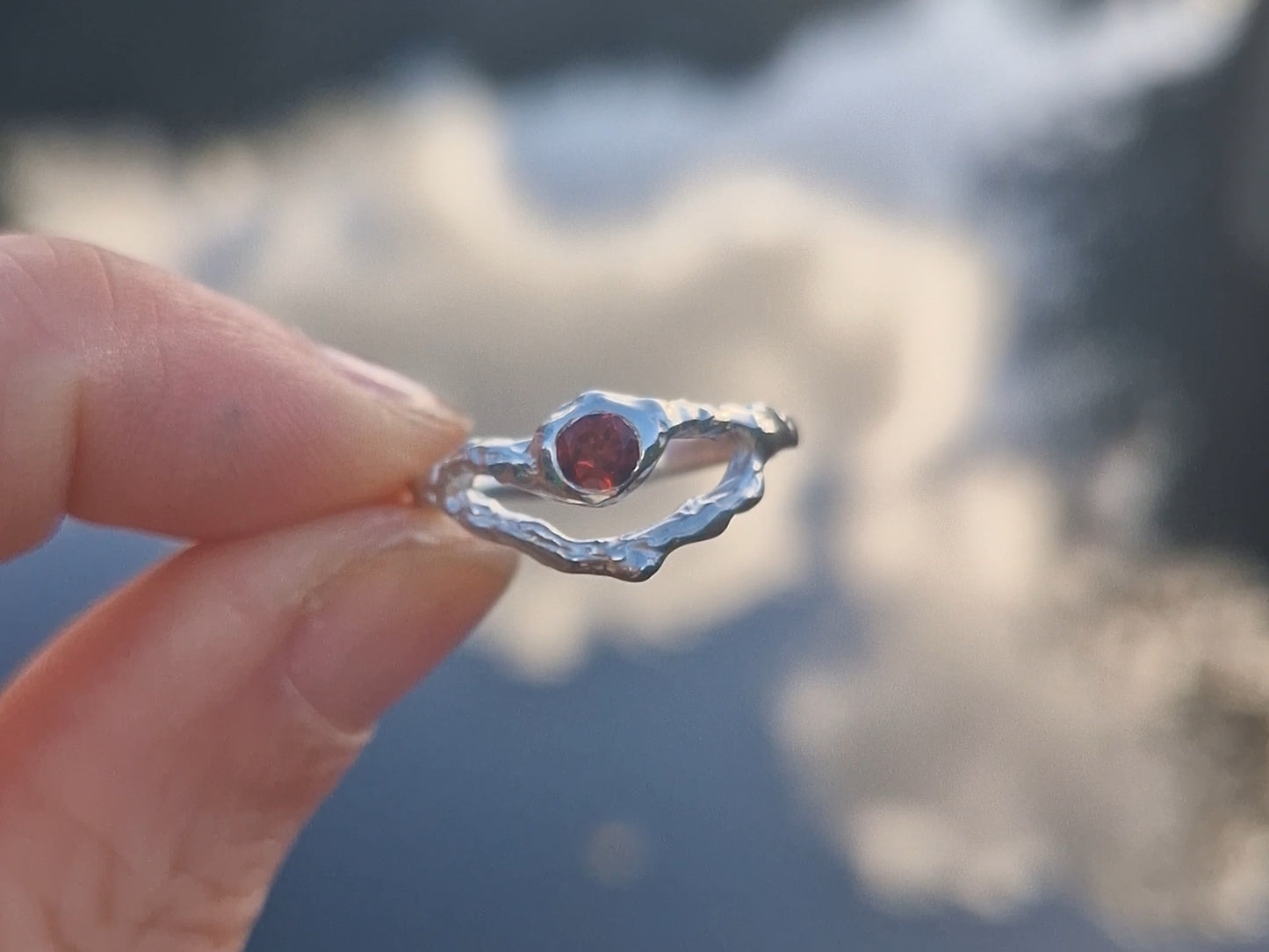 Silver Molten Aura Ring
