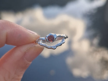 Silver Molten Aura Ring
