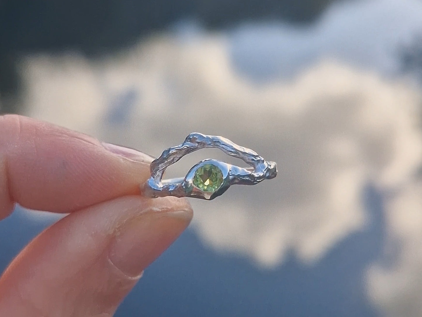 Silver Molten Aura Ring